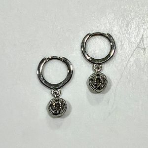PENDIENTES BOLITA CALADA PLATA DE LEY 925 (mls)