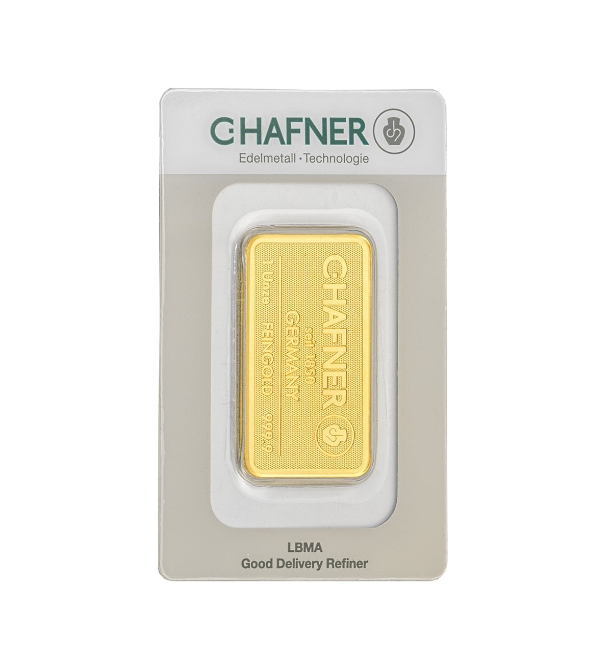 Lingote Oro C-Hafner 1 oz – Minted