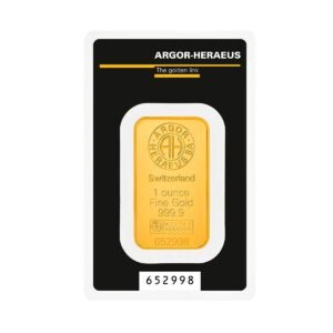 Lingote Oro Argor Heraeus 1 oz